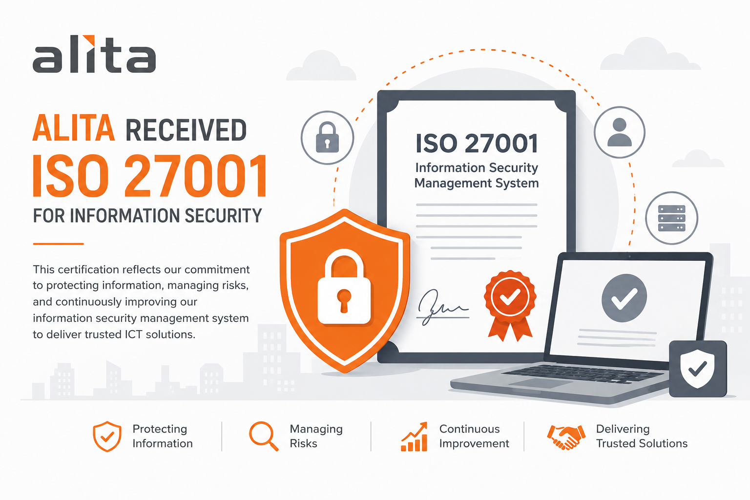 Alita Received ISO 27001 for Information Security